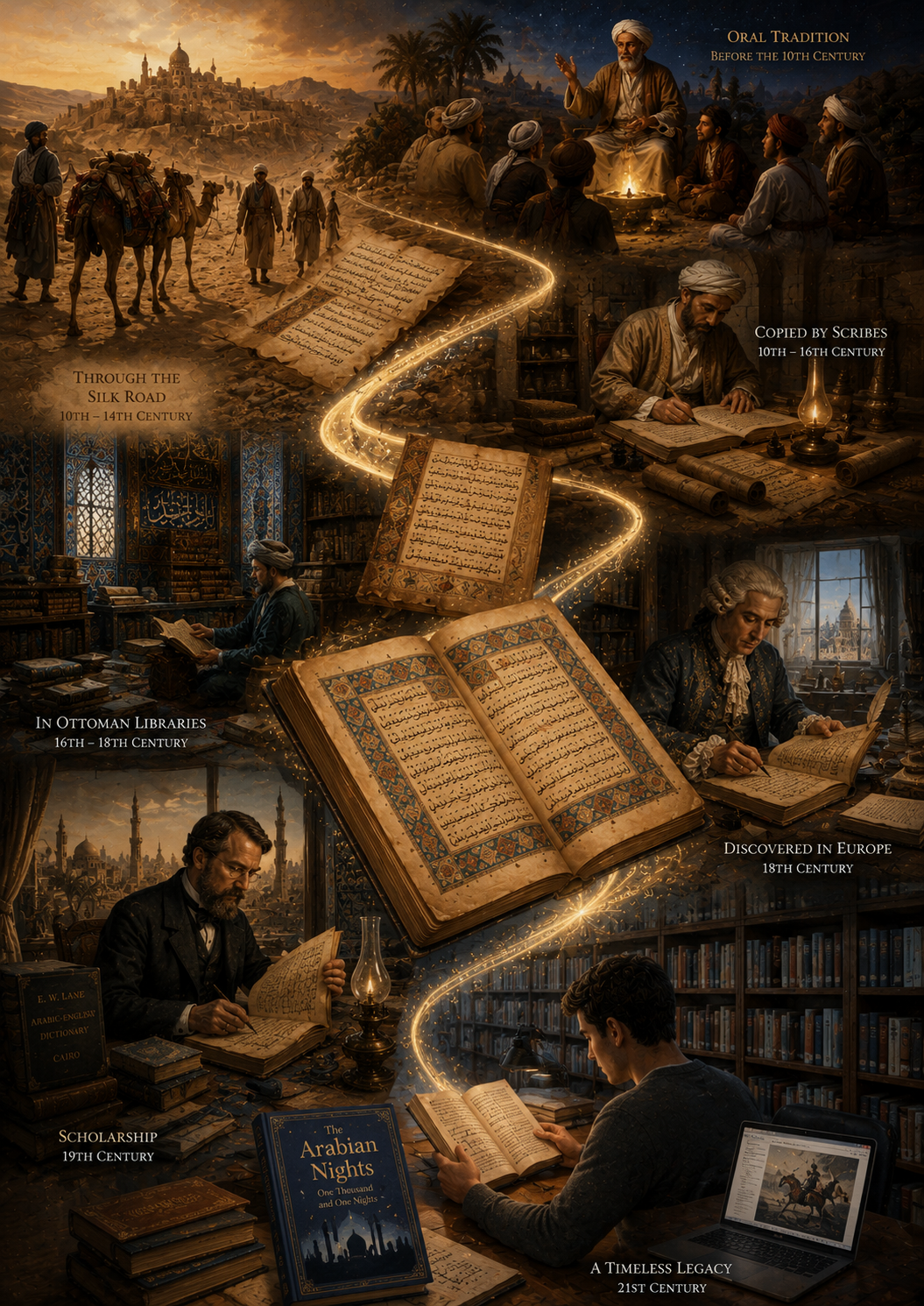 The History of The Arabian Nights: From Ancient Storytelling to Modern Editions
